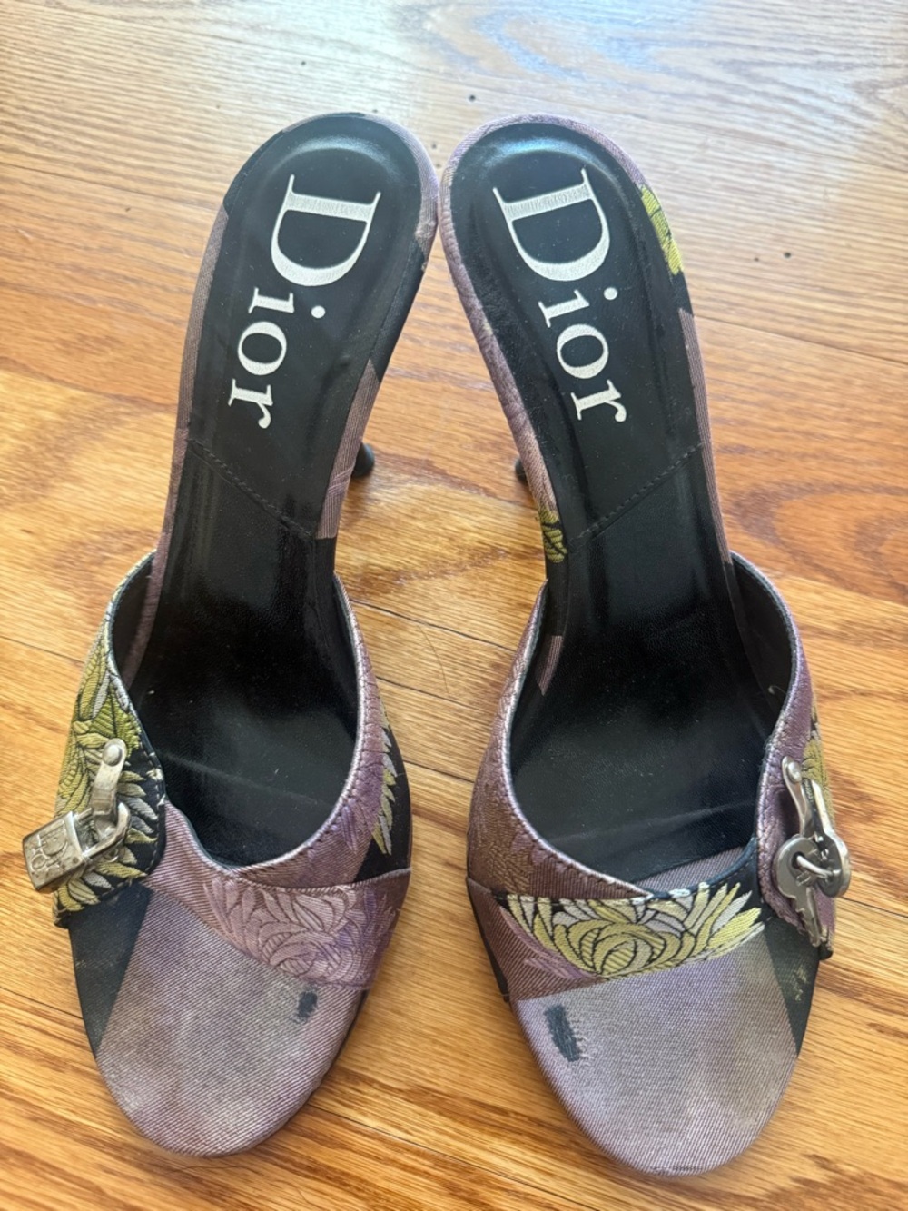 Vintage Dior Lock&Key Slip-On Heeled Mules - Picture 4 of 8
